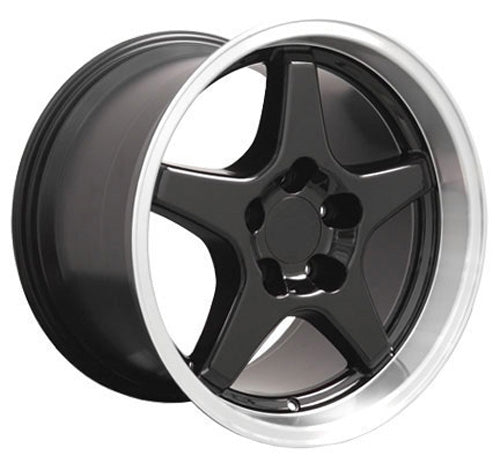 17" Fits Chevrolet - Corvette ZR1 Wheel - Black Mach'd Lip 17x11 | Suncoast Wheels 22 inch OEM Chevy Wheels, factory Silverado 20 inch wheels, GMC replica wheels
