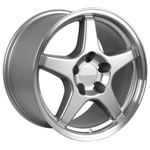 17" Fits Corvette - ZR1 Style Replica Wheel - Silver Mach'd Lip 17x9.5 | Suncoast Wheels 22 inch OEM Chevy Wheels, factory Silverado 20 inch wheels, GMC replica wheels