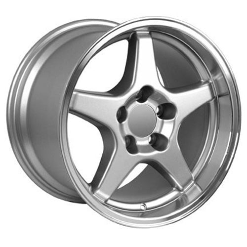 17" Fits Corvette - ZR1 Style Replica Wheel - Silver Mach'd Lip 17x11 | Suncoast Wheels 22 inch OEM Chevy Wheels, factory Silverado 20 inch wheels, GMC replica wheels